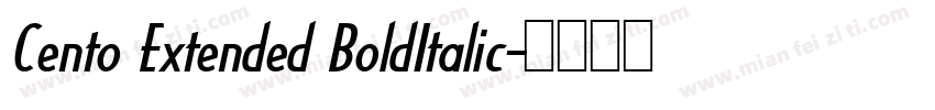 Cento Extended BoldItalic字体转换